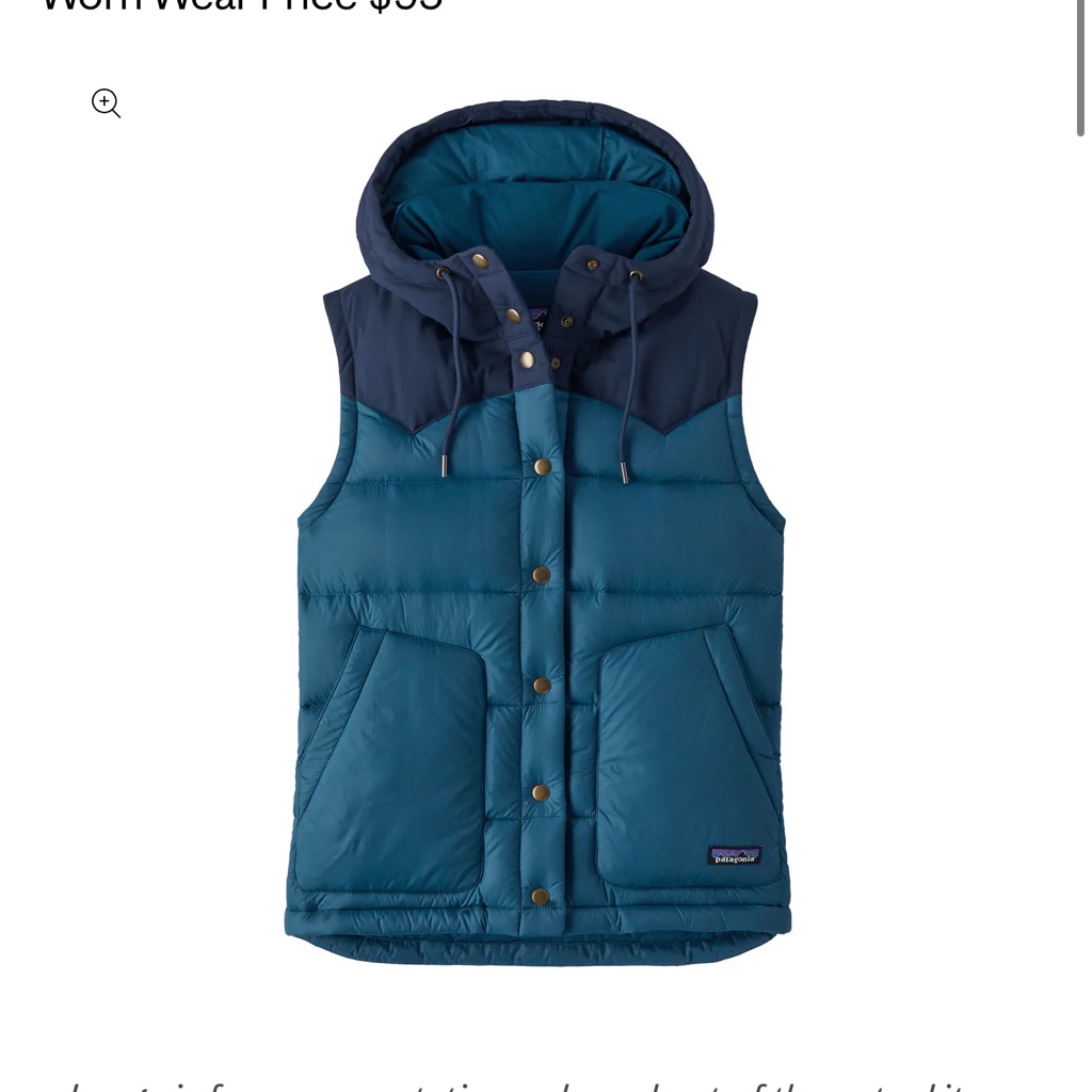Patagonia Kids Navy Hooded Vest